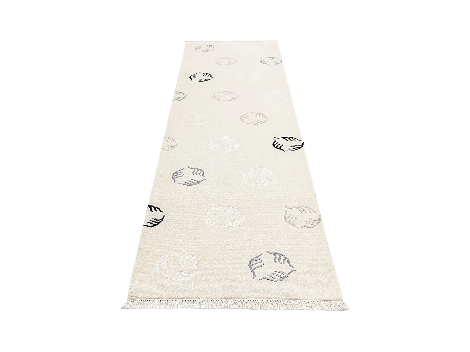 Läufer-Wollteppich 81x305 Beige Darya