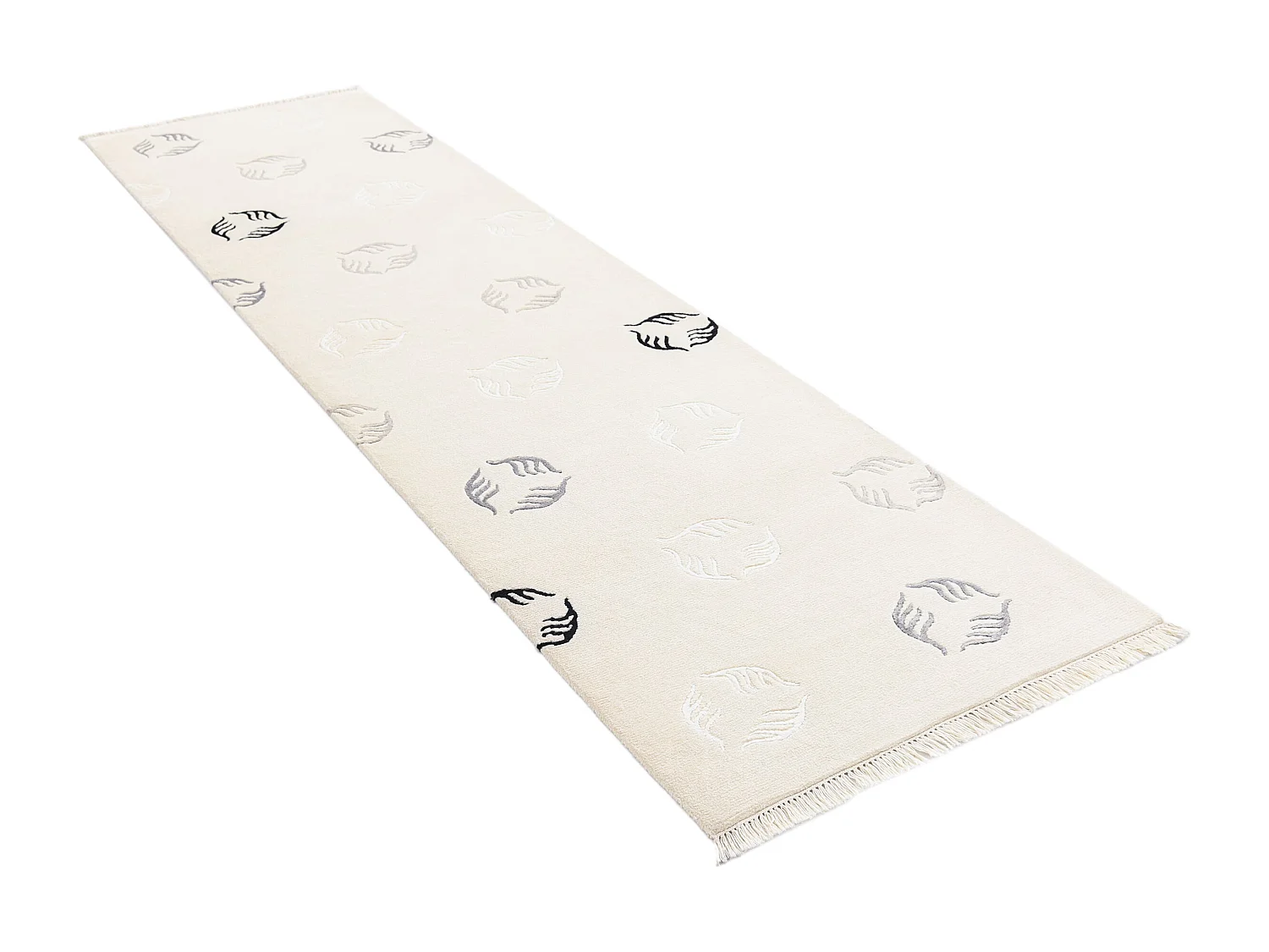 Läufer-Wollteppich 81x305 Beige Darya