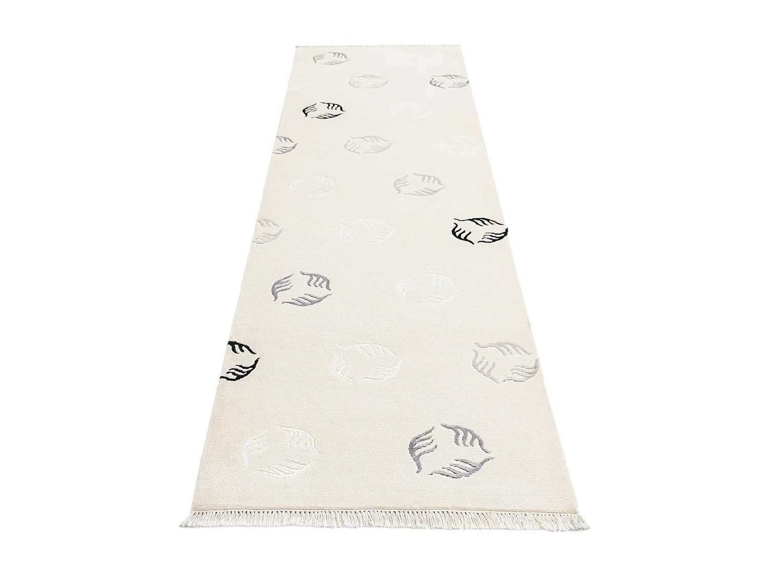 Läufer-Wollteppich 81x305 Beige Darya