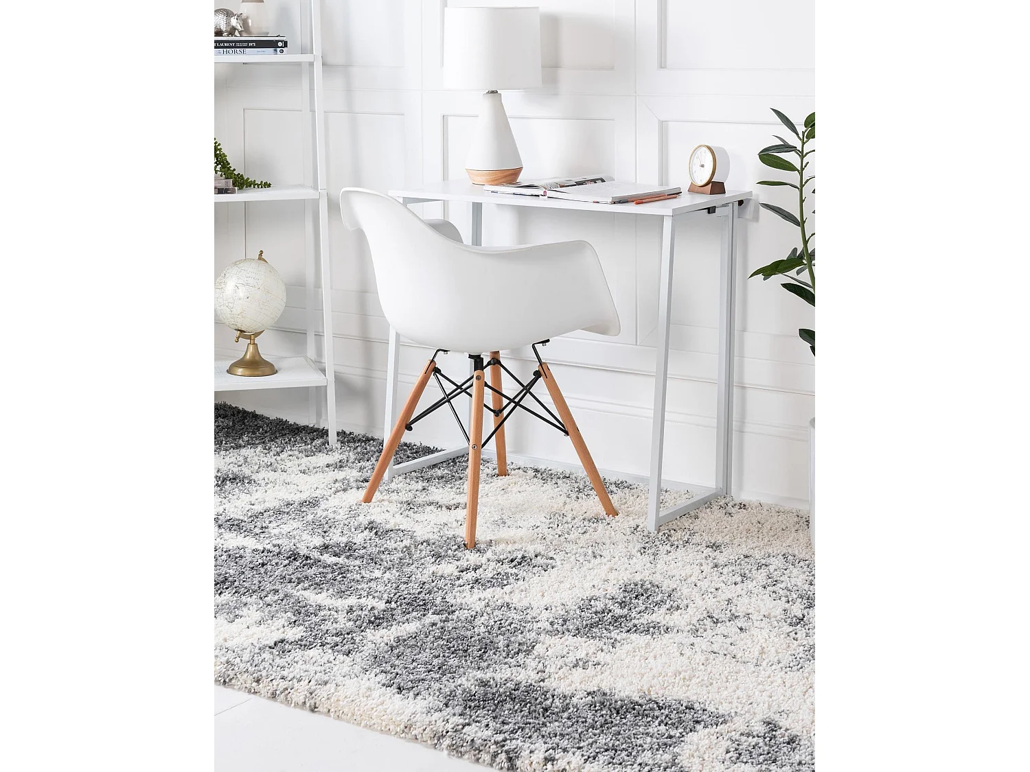 Hoogpolig tapijt 185x125 Beige - SteenGrijs Lachen Haze