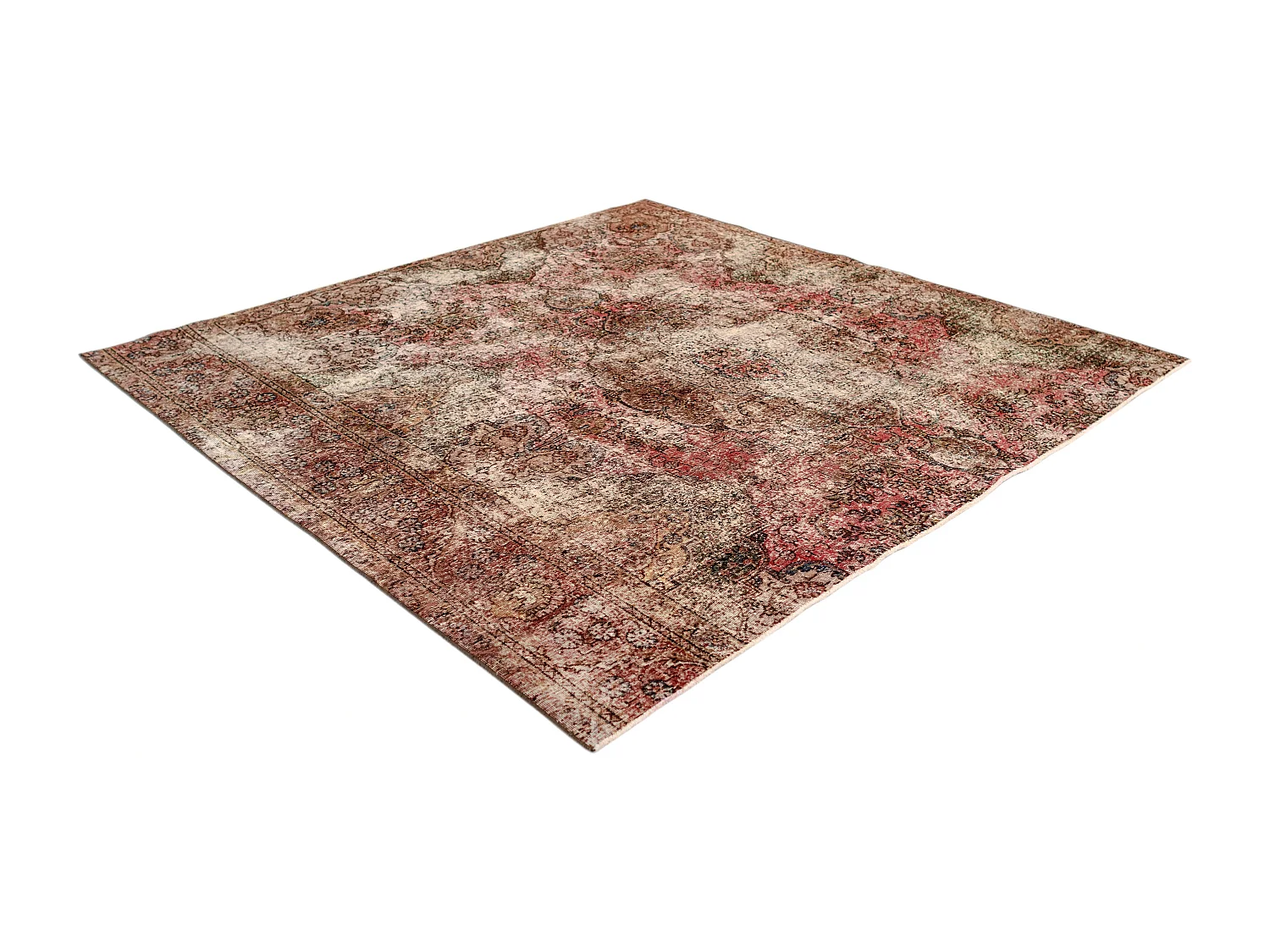 Wollteppich 232x236 Braun Vintage Royal