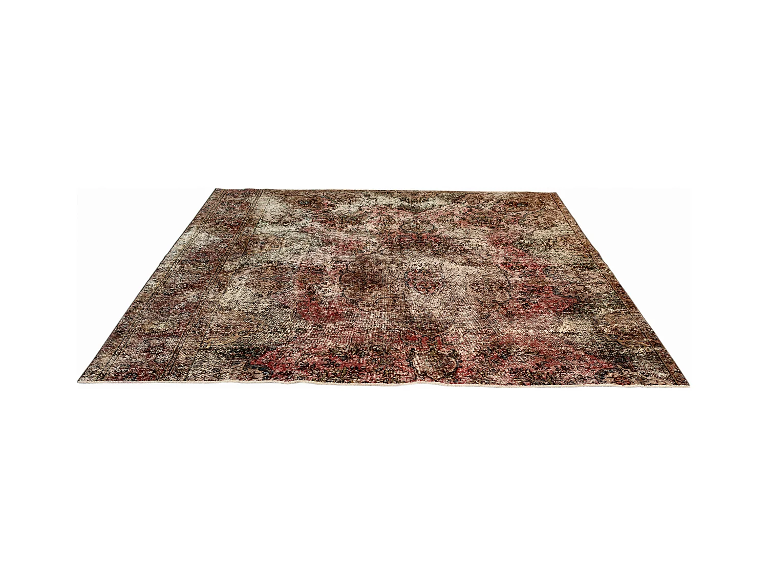 Wollteppich 232x236 Braun Vintage Royal