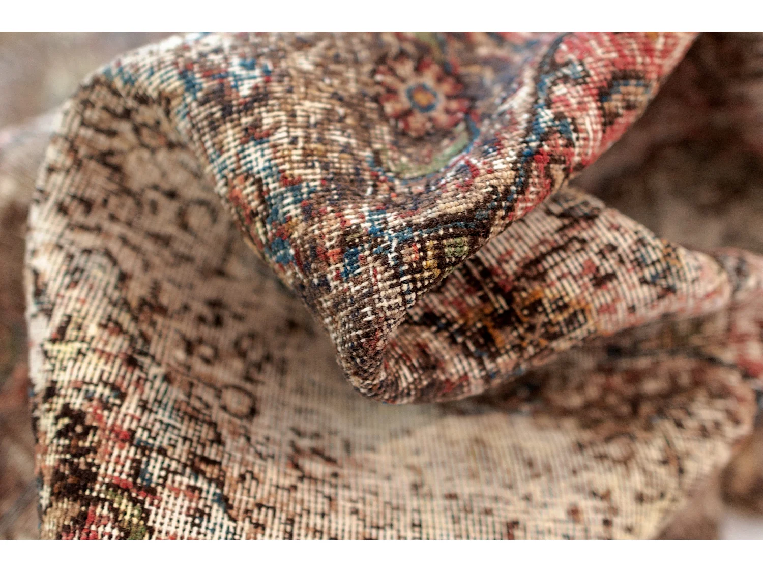 Wollteppich 232x236 Braun Vintage Royal