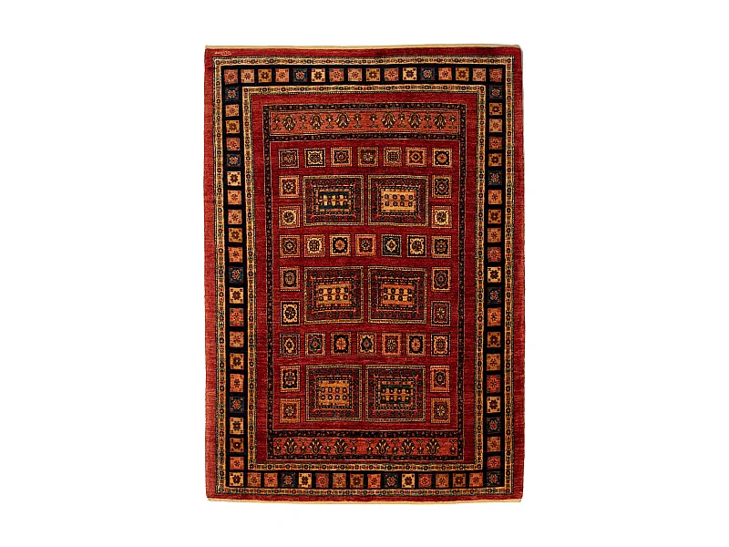 Wollteppich 140x206 Rot Kashkuli