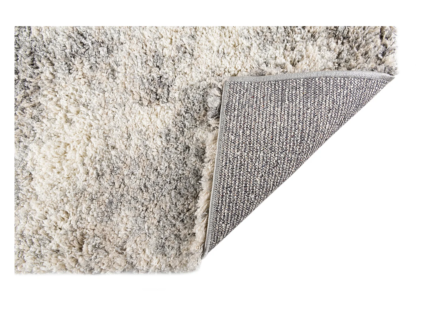 Hoogpolig tapijt 245x160 Beige - Grijs Lachen Haze