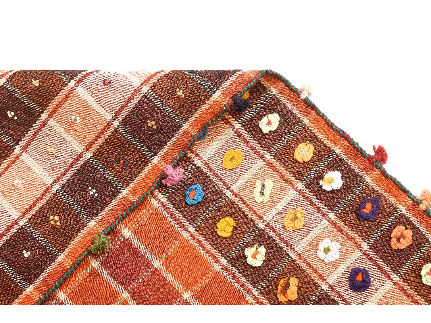 Wollteppich 144x194 Orange Jajim