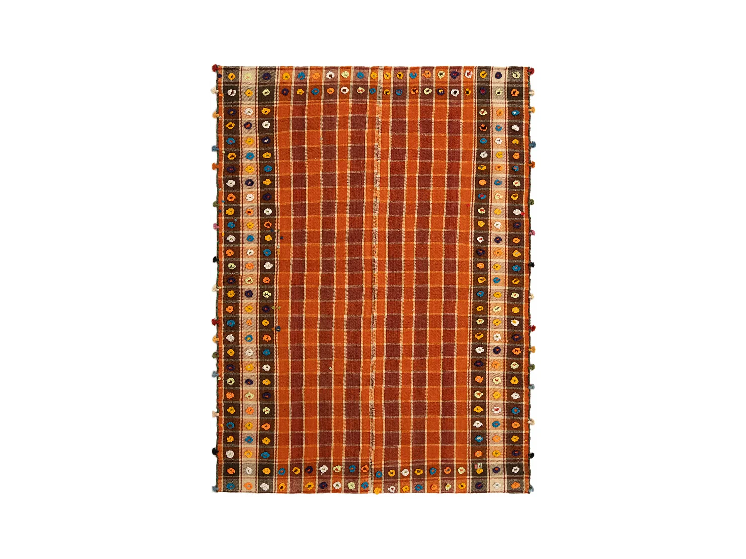 Tapis de laine 144x194 orange Jajim
