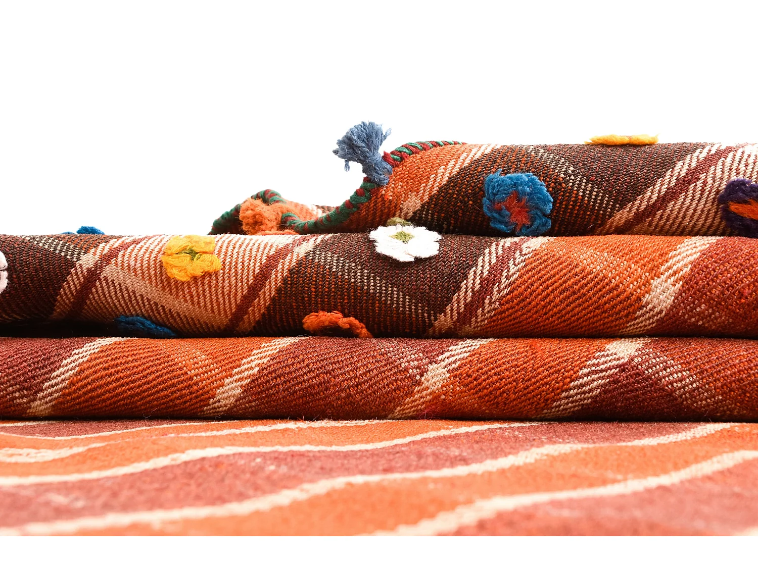 Tapis de laine 144x194 orange Jajim