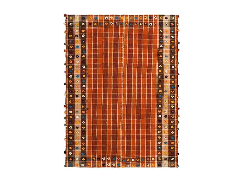 Tapis de laine 144x194 orange Jajim