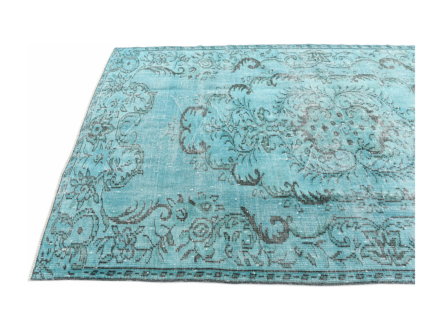 Wollteppich 157x264 Türkis Ultra Vintage