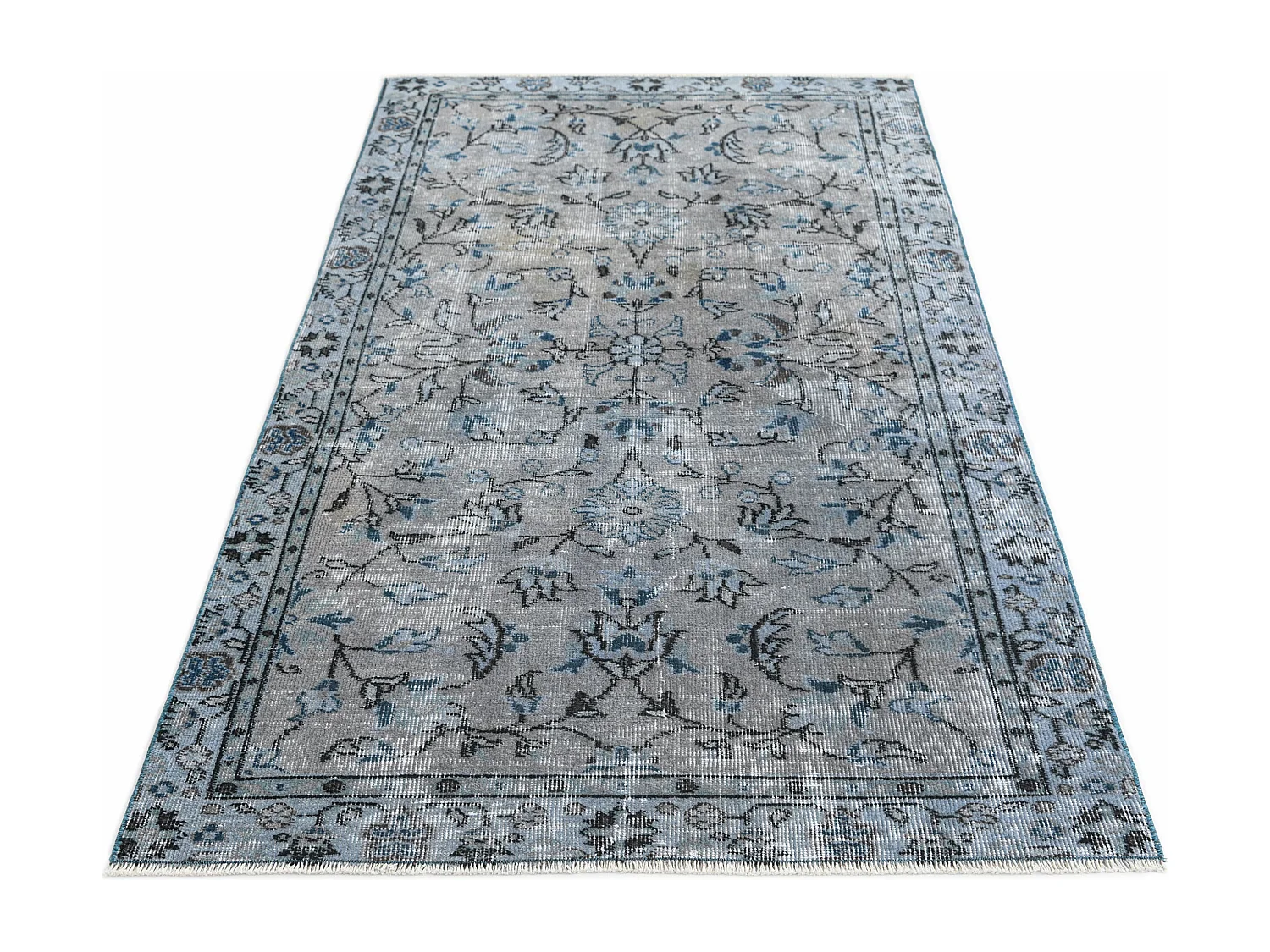 Tapis de laine 99x196 gris Ultra Vintage