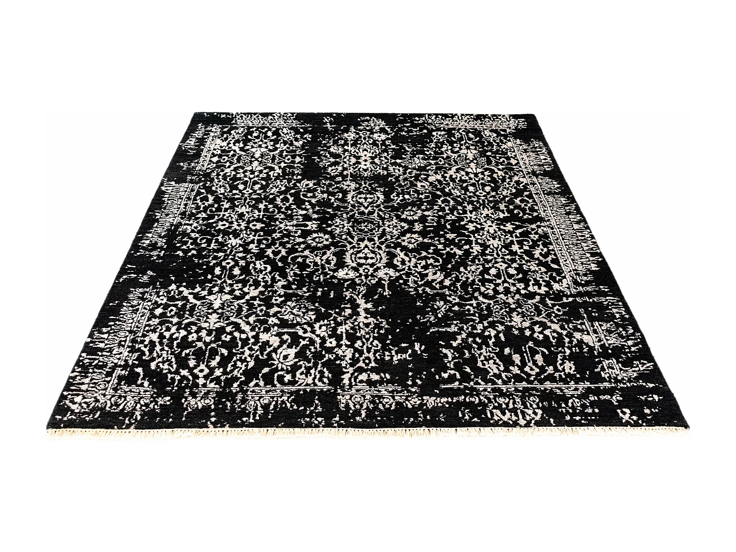 Wollteppich 153x206 Schwarz Art InspiRed