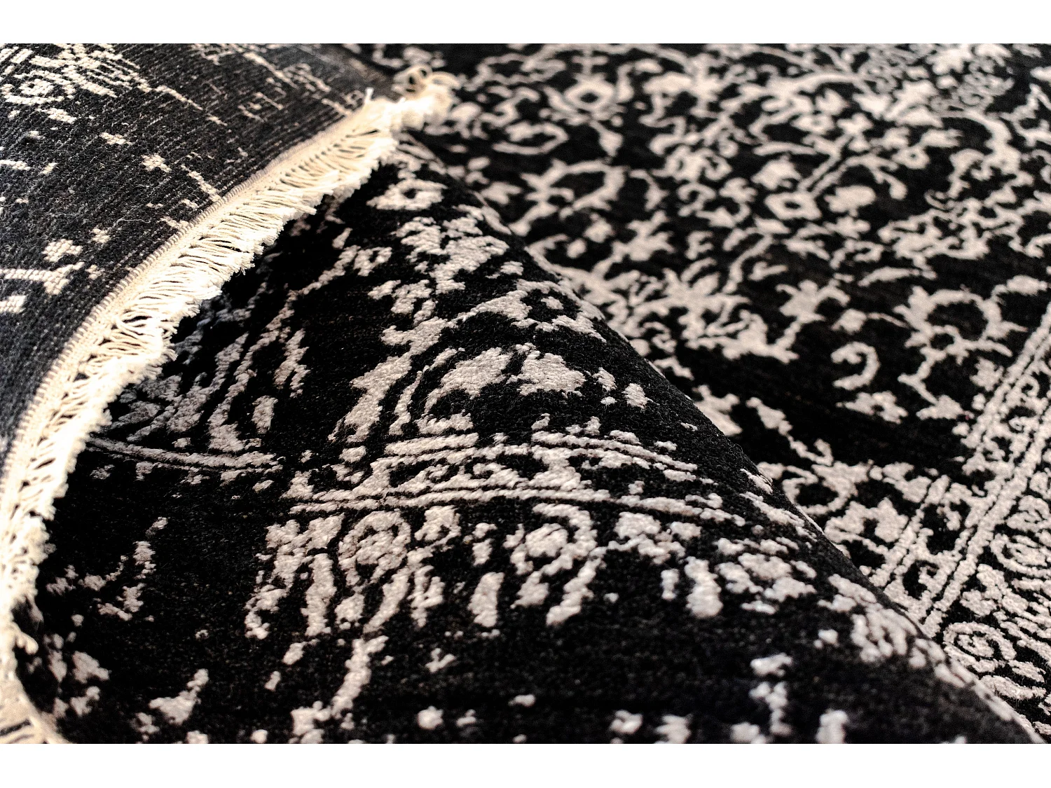 Wollteppich 153x206 Schwarz Art InspiRed