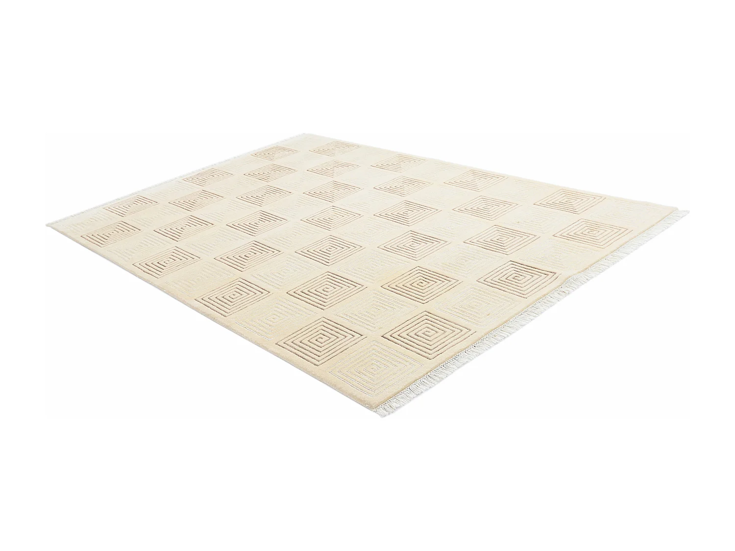 Tapis de laine 173x236 beige Darya