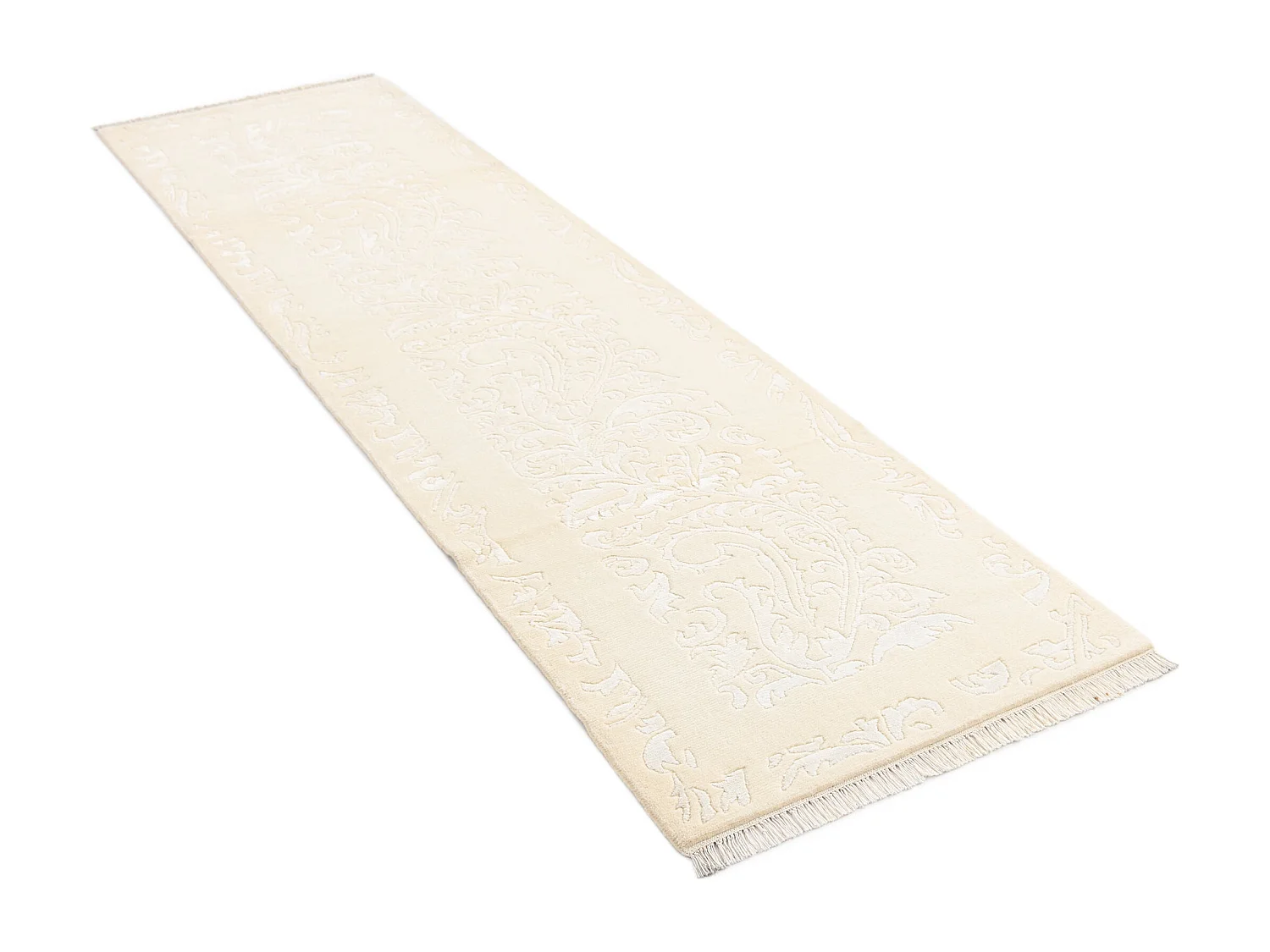 Läufer-Wollteppich 79x305 Beige Darya