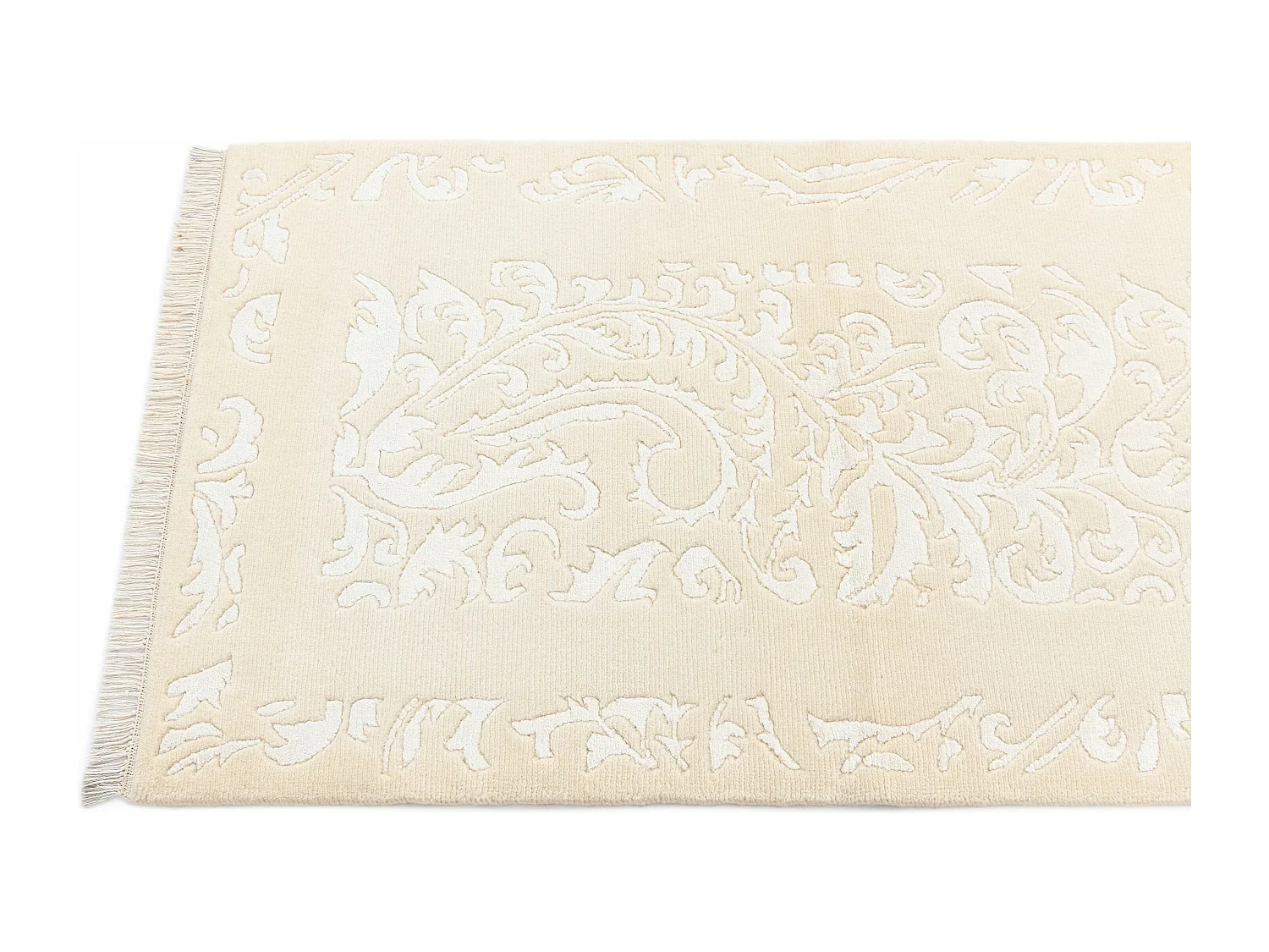 Läufer-Wollteppich 79x305 Beige Darya