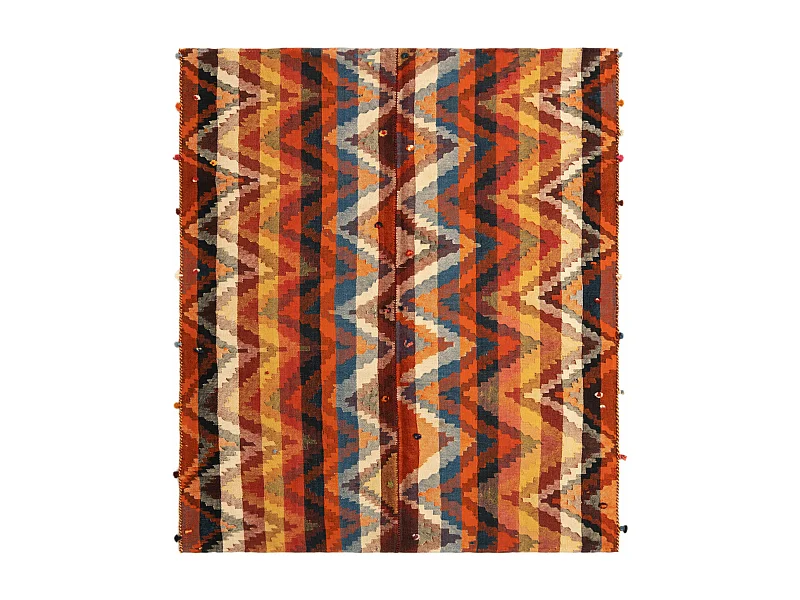 Wollteppich 156x180 Orange Jajim