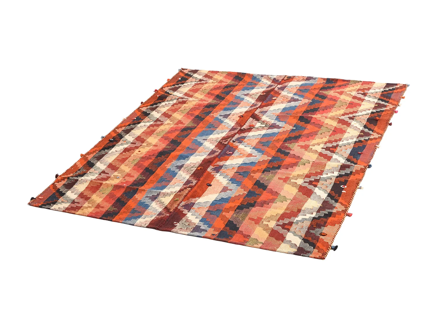 Wollteppich 156x180 Orange Jajim