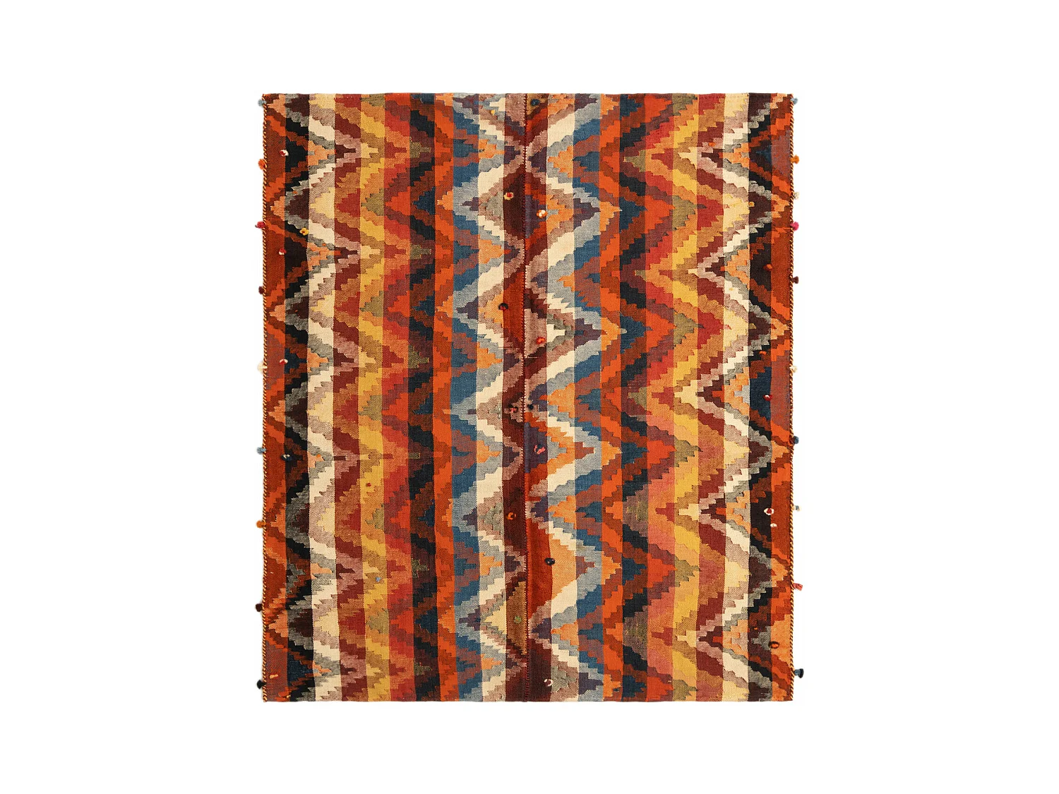 Tapis de laine 156x180 orange Jajim
