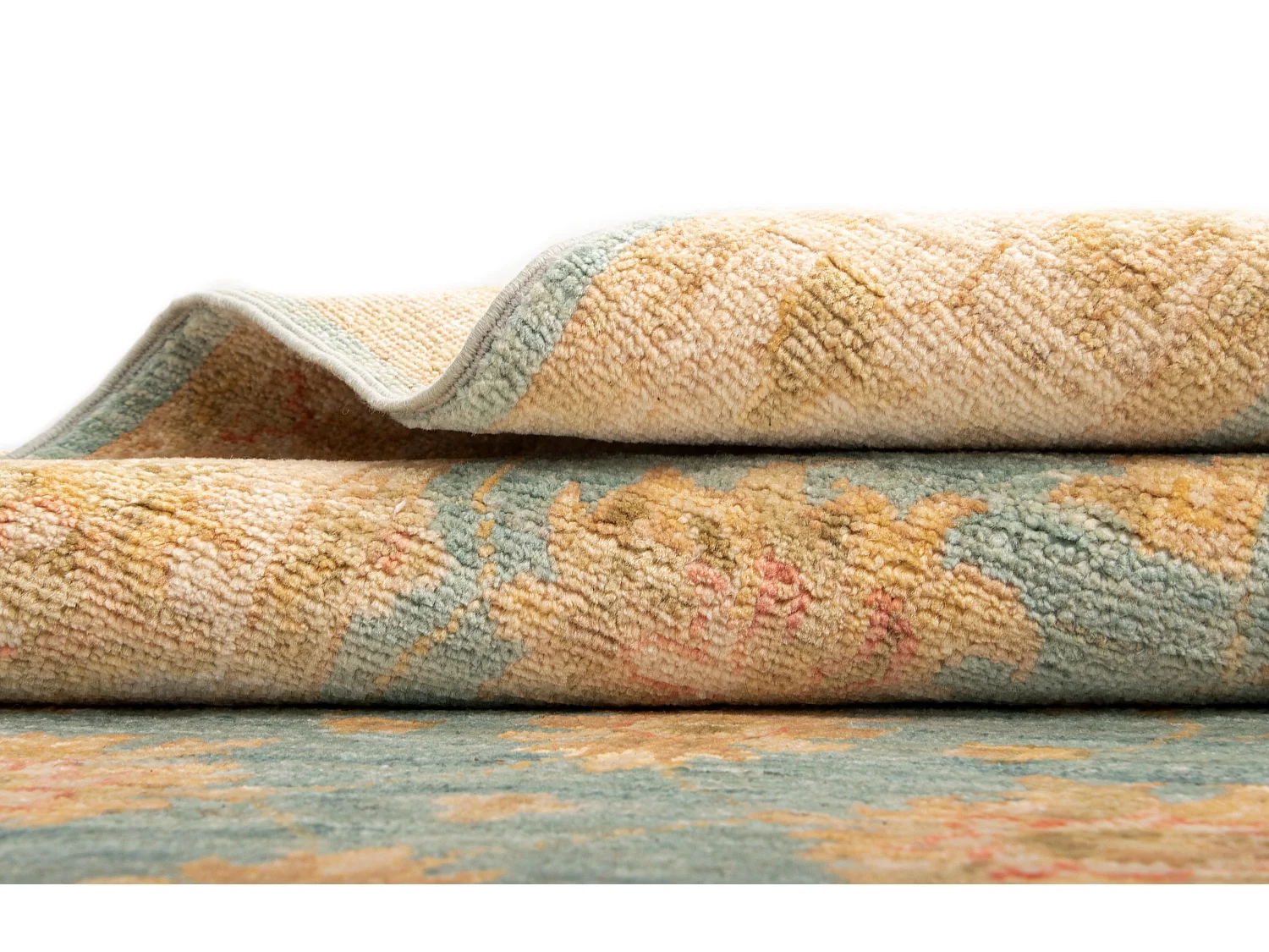 Läufer-Wollteppich 79x446 Beige Kaizar