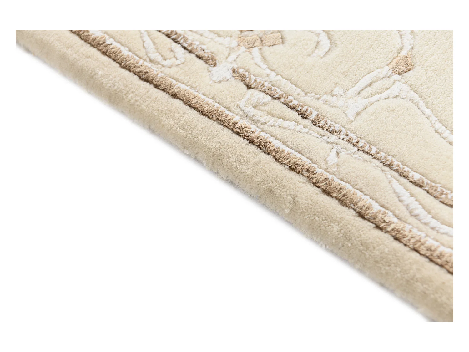 Läufer-Wollteppich 79x201 Beige Darya