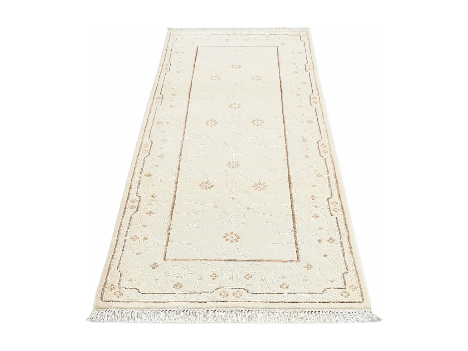 Tapis de couloir en laine 79x201 beige Darya