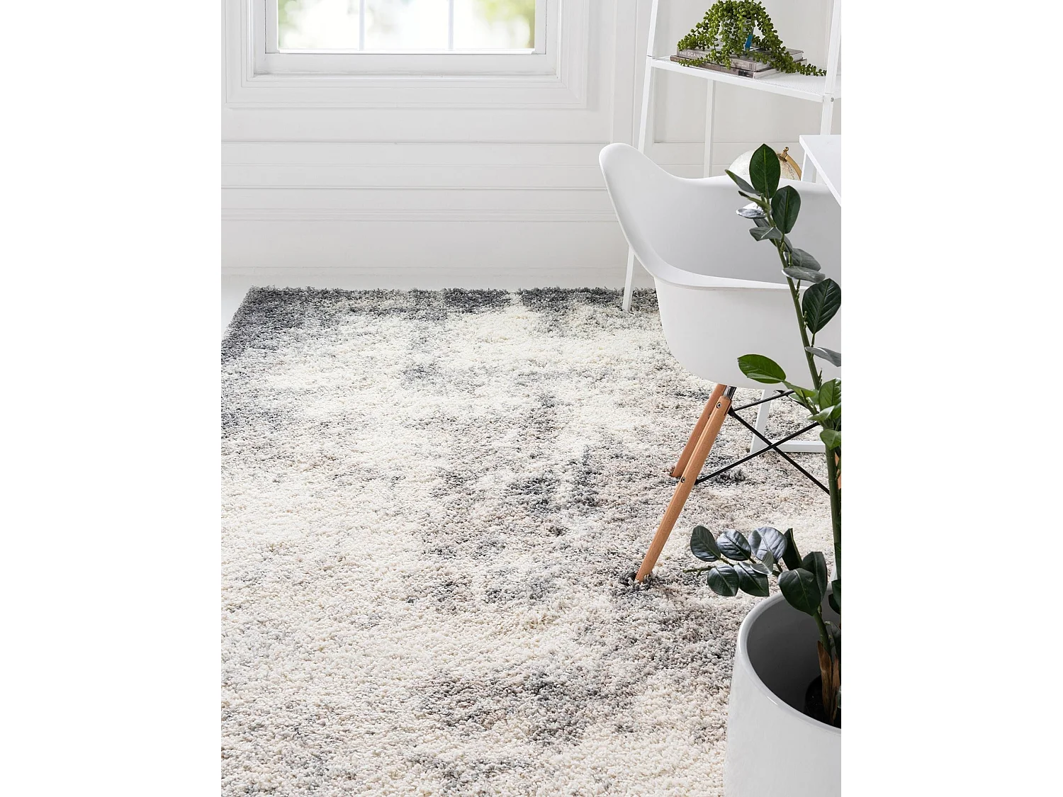 Tapis shaggy 125x185 beige -  gris Lachen Haze