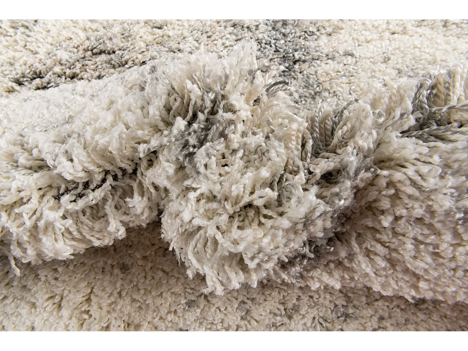 Tapis shaggy 125x185 beige -  gris Lachen Haze