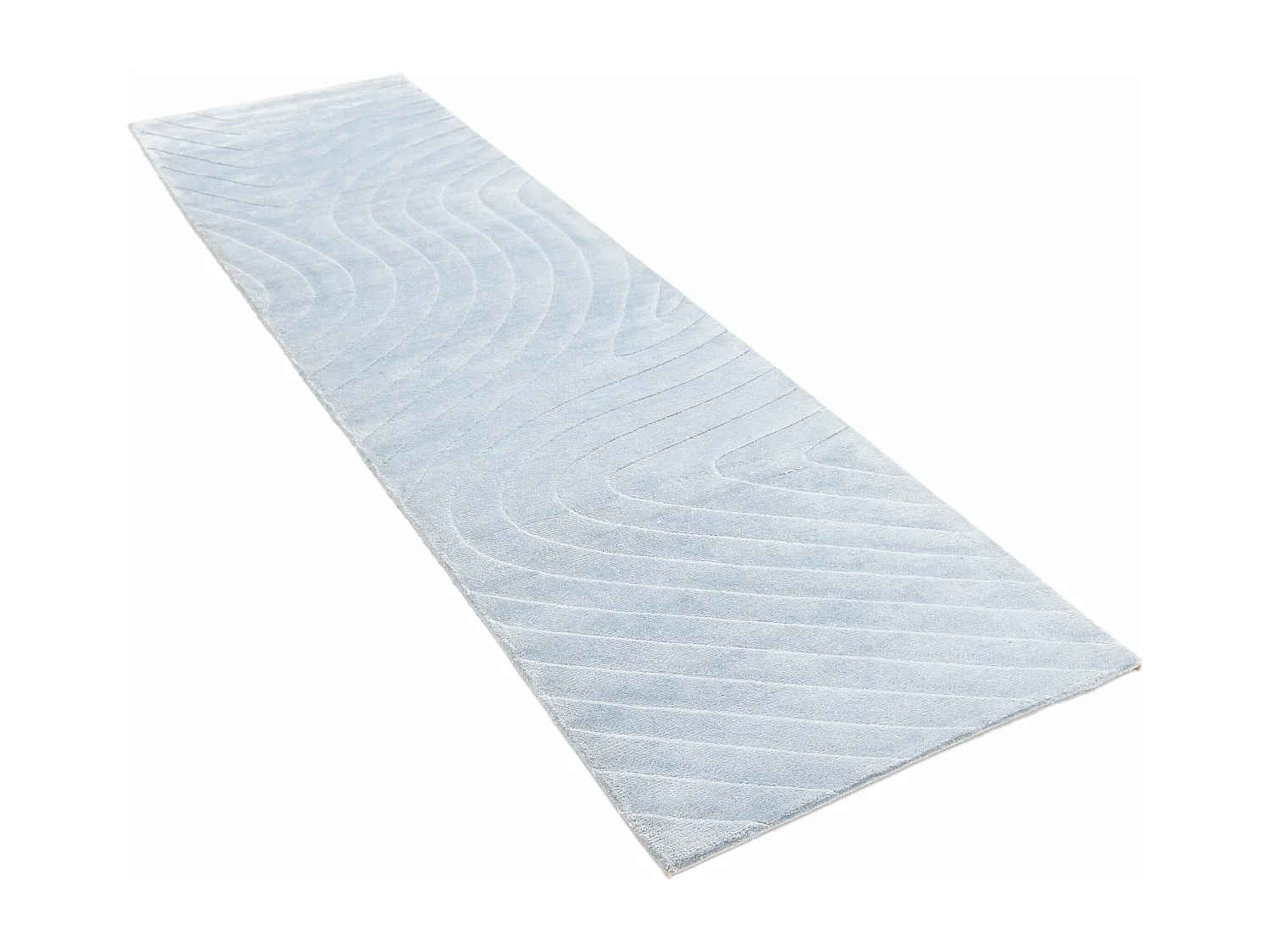 Tappeto per corridoio in lana 84x300 blu Darya
