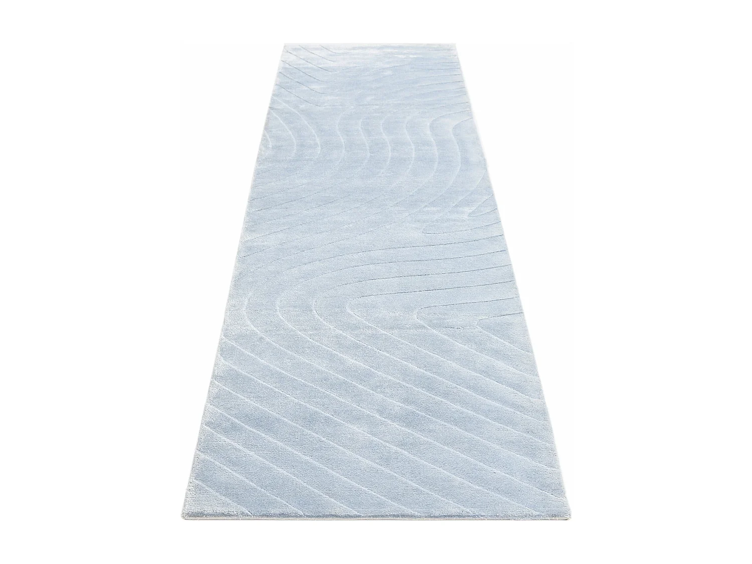 Tappeto per corridoio in lana 84x300 blu Darya