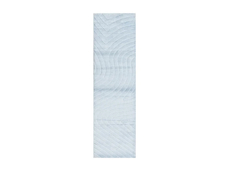 Tapis de couloir en laine 84x300 bleu Darya