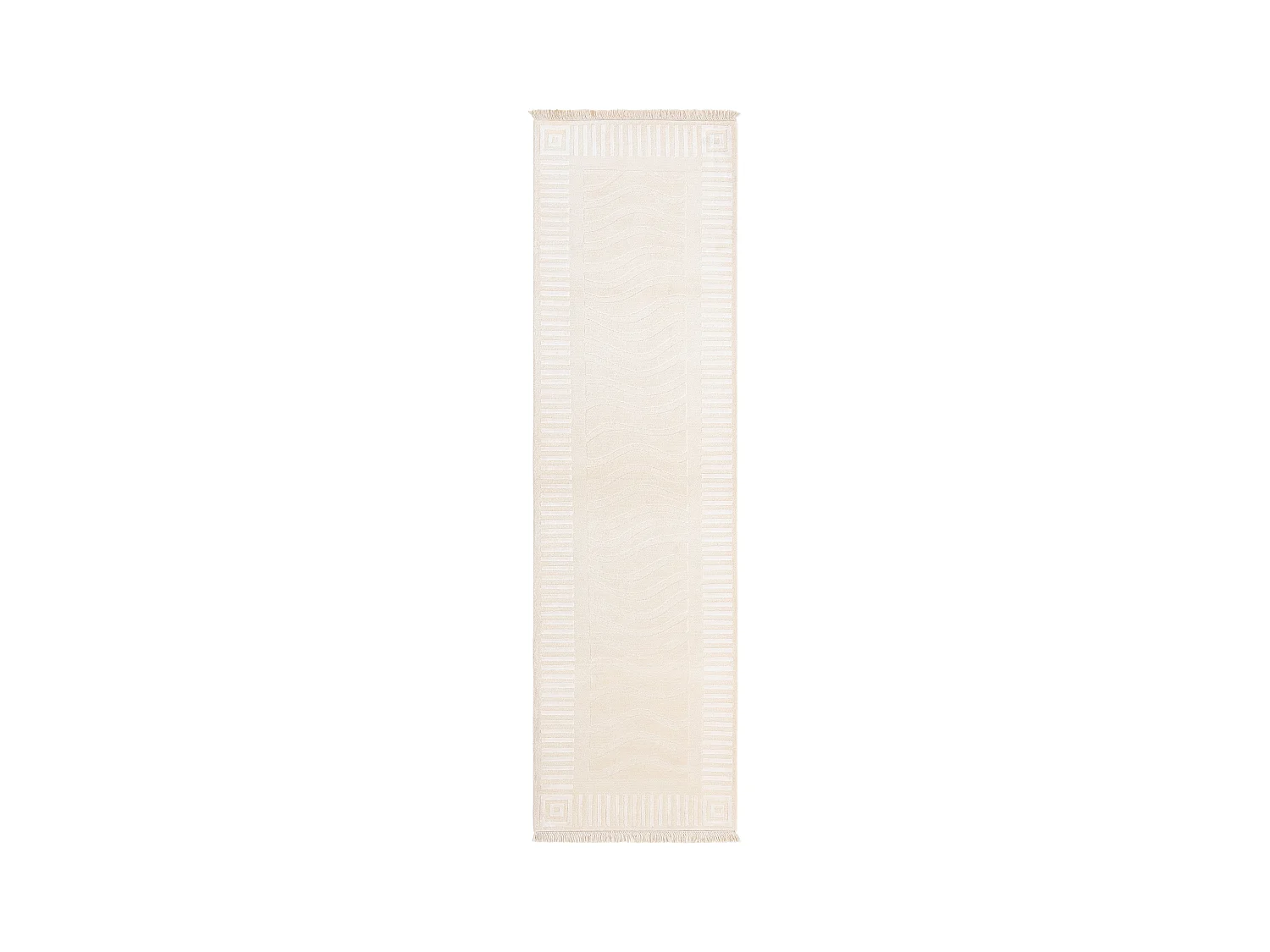 Tapis de couloir en laine 84x305 beige Darya