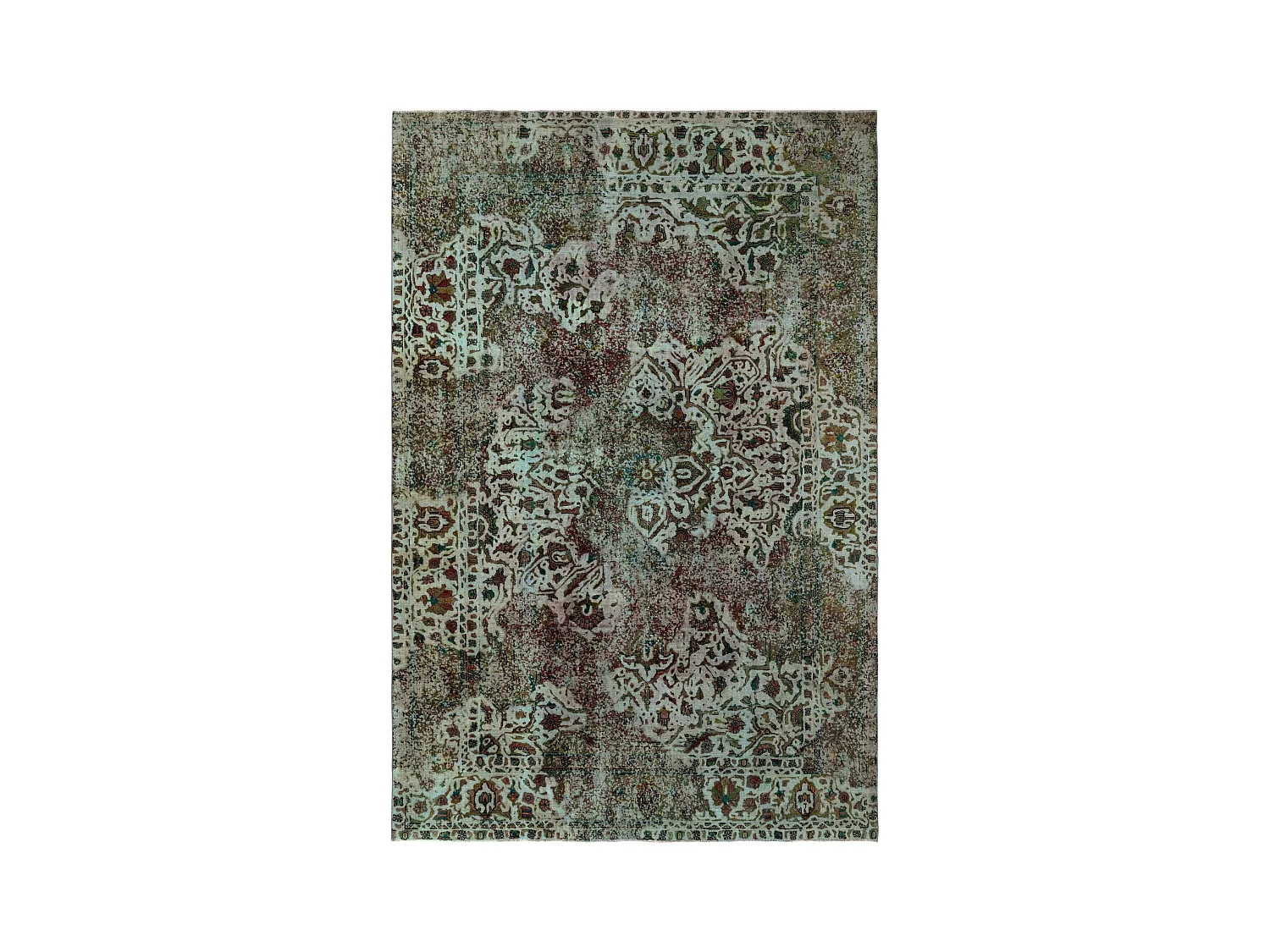 Tapis de laine 189x286 vert Vintage Royal