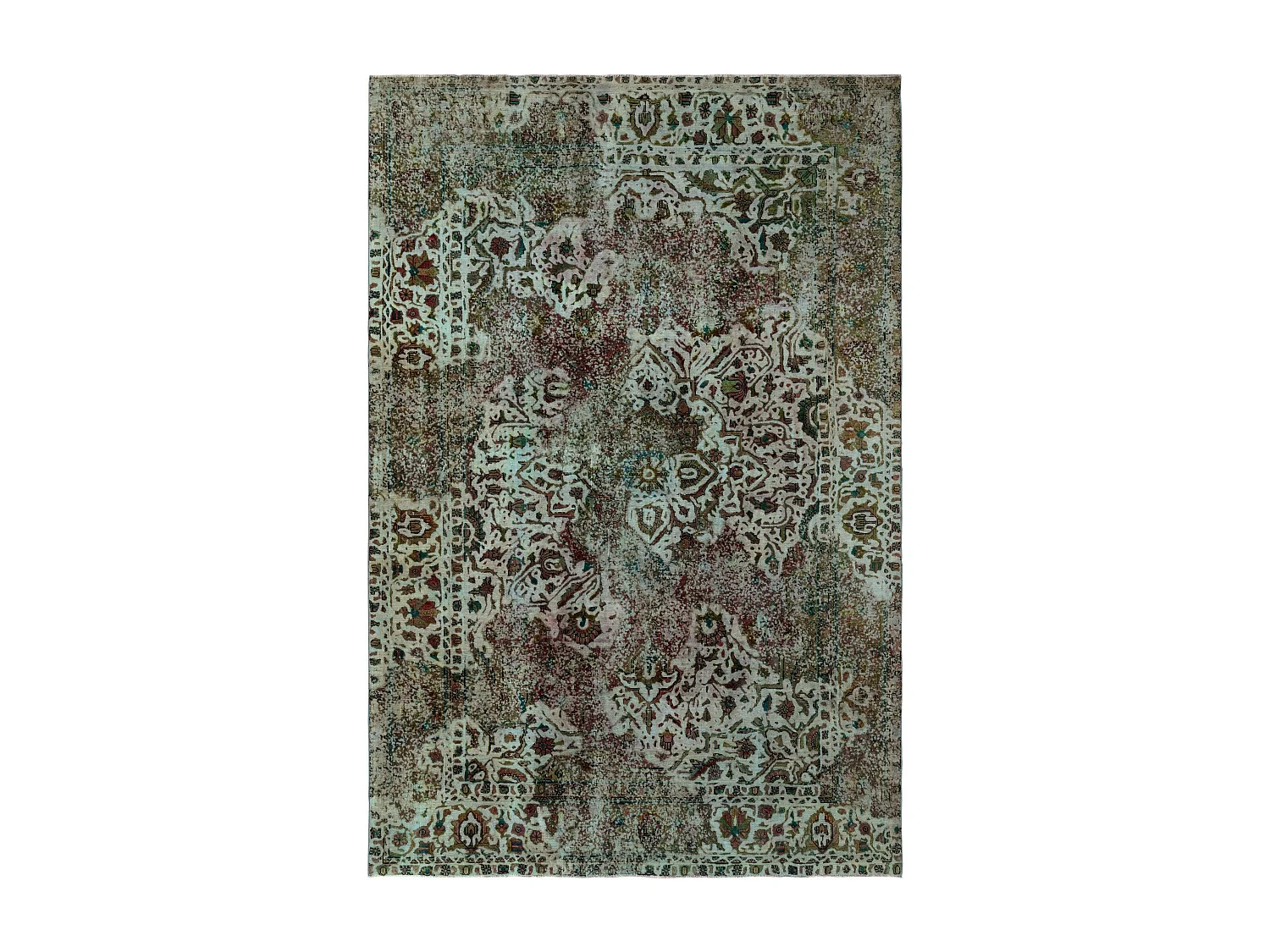 Wollteppich 189x286 Grün Vintage Royal