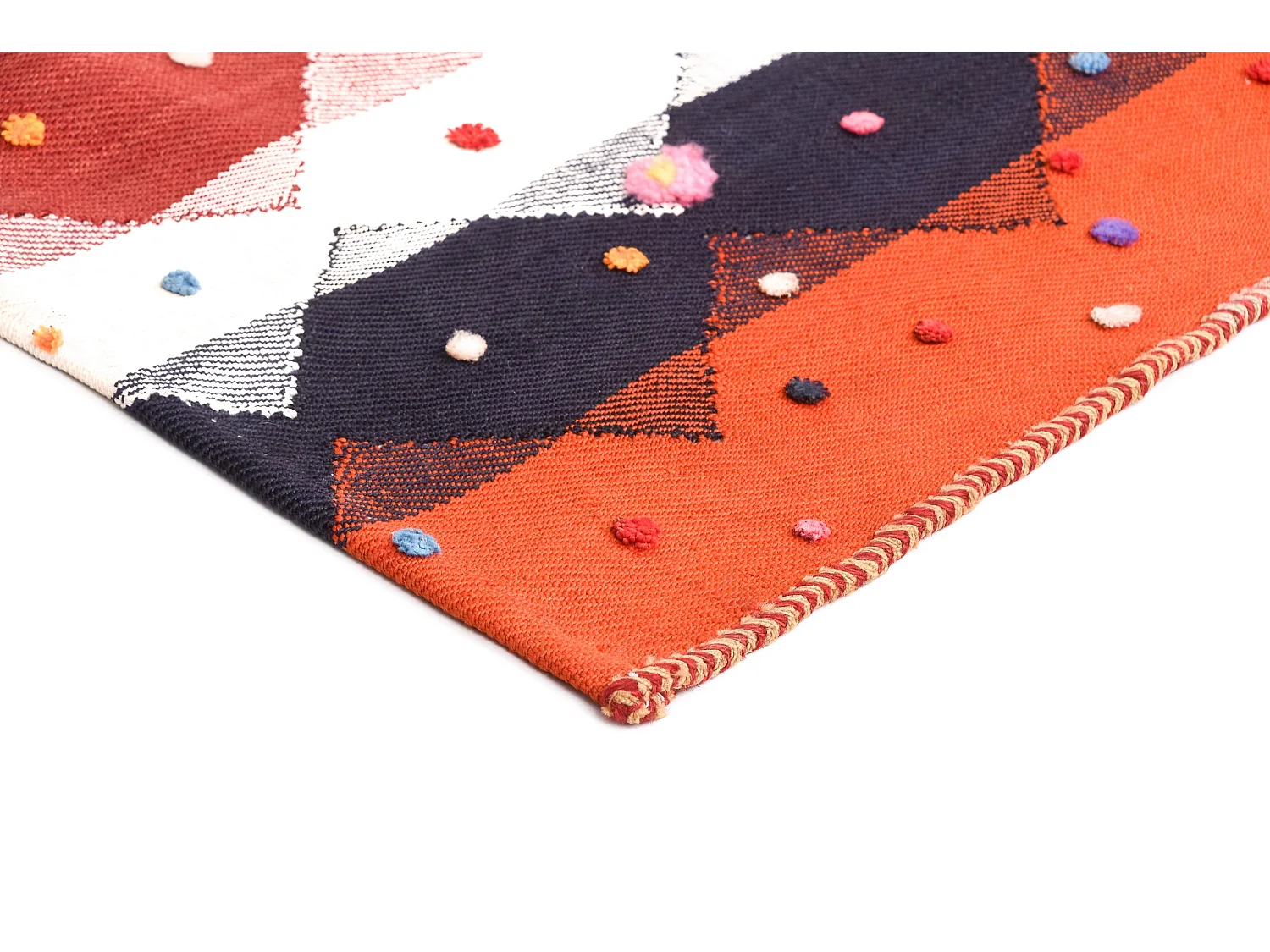 Tapis de laine 132x196 rouge Jajim