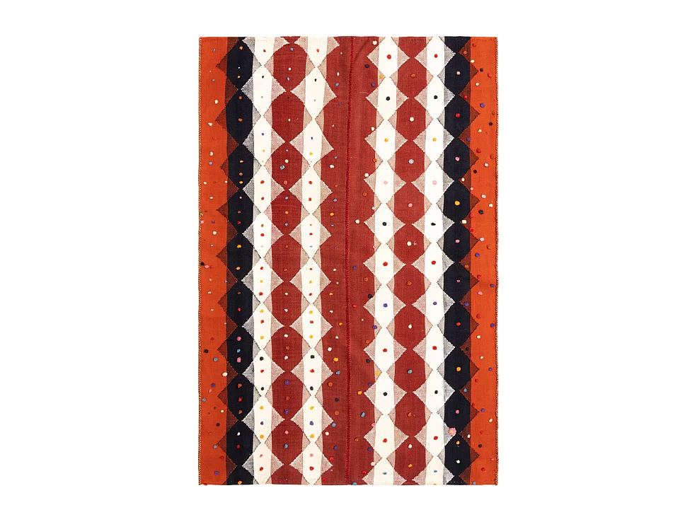 Tapis de laine 132x196 rouge Jajim