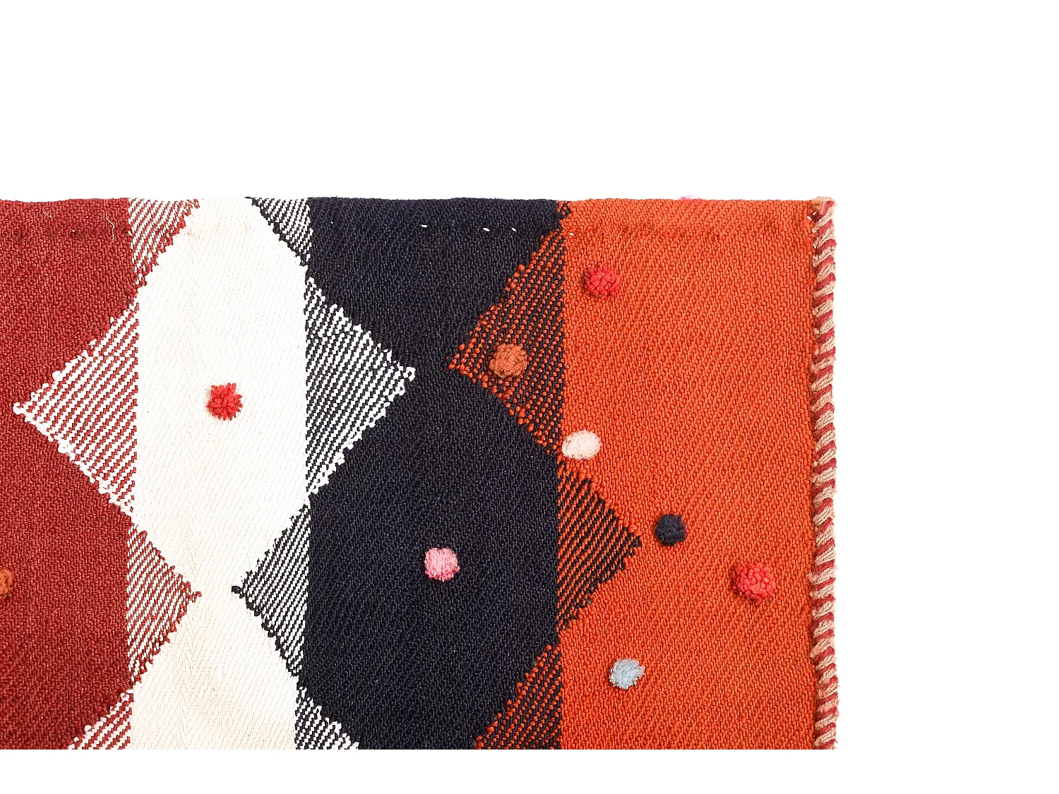 Tapis de laine 132x196 rouge Jajim