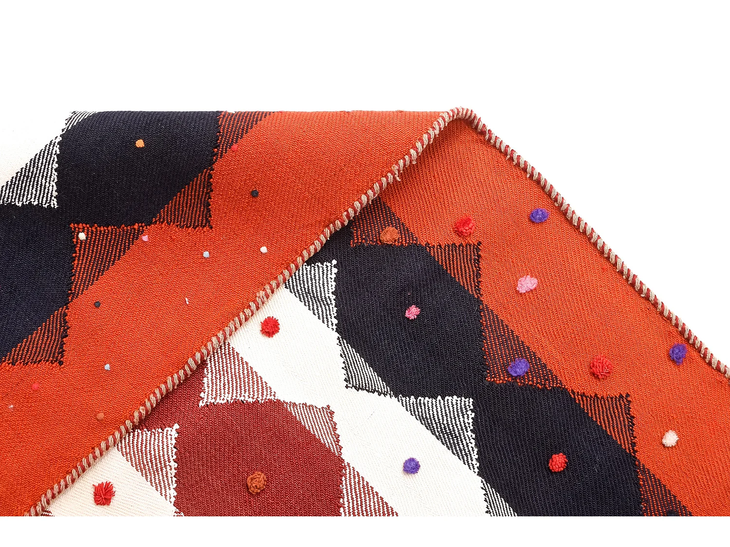 Tapis de laine 132x196 rouge Jajim