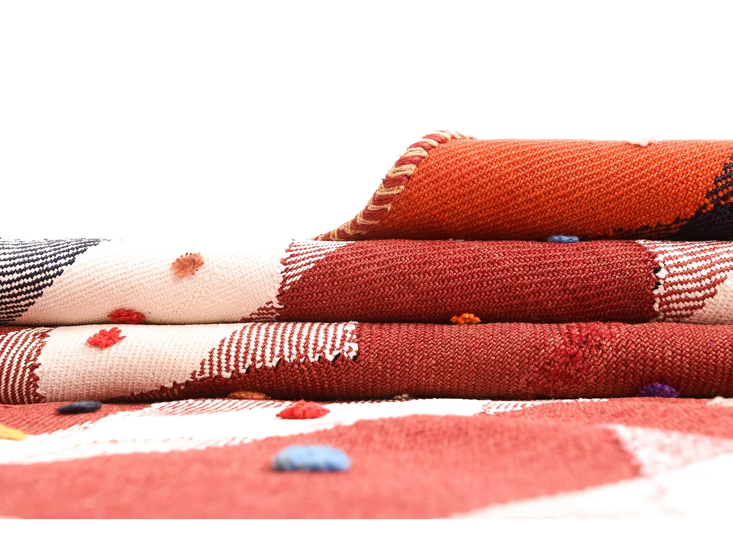 Tapis de laine 132x196 rouge Jajim