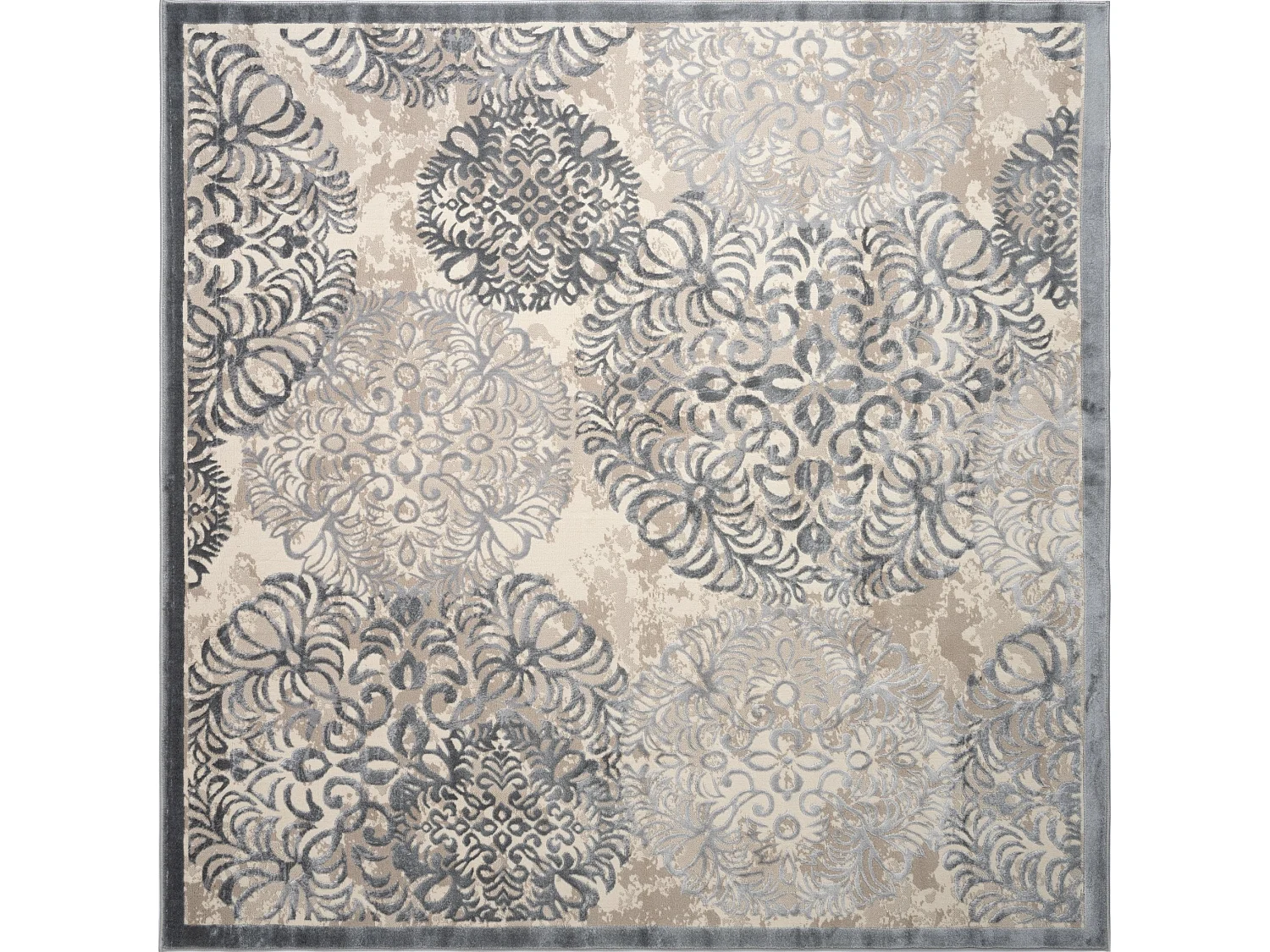 Tapis 240x240 gris Bern Clouds