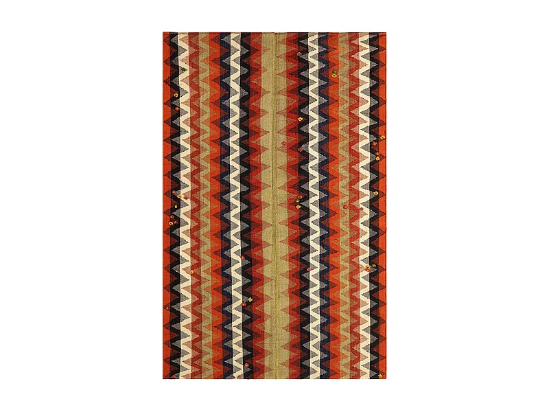 Tapis de laine 130x202 orange Jajim