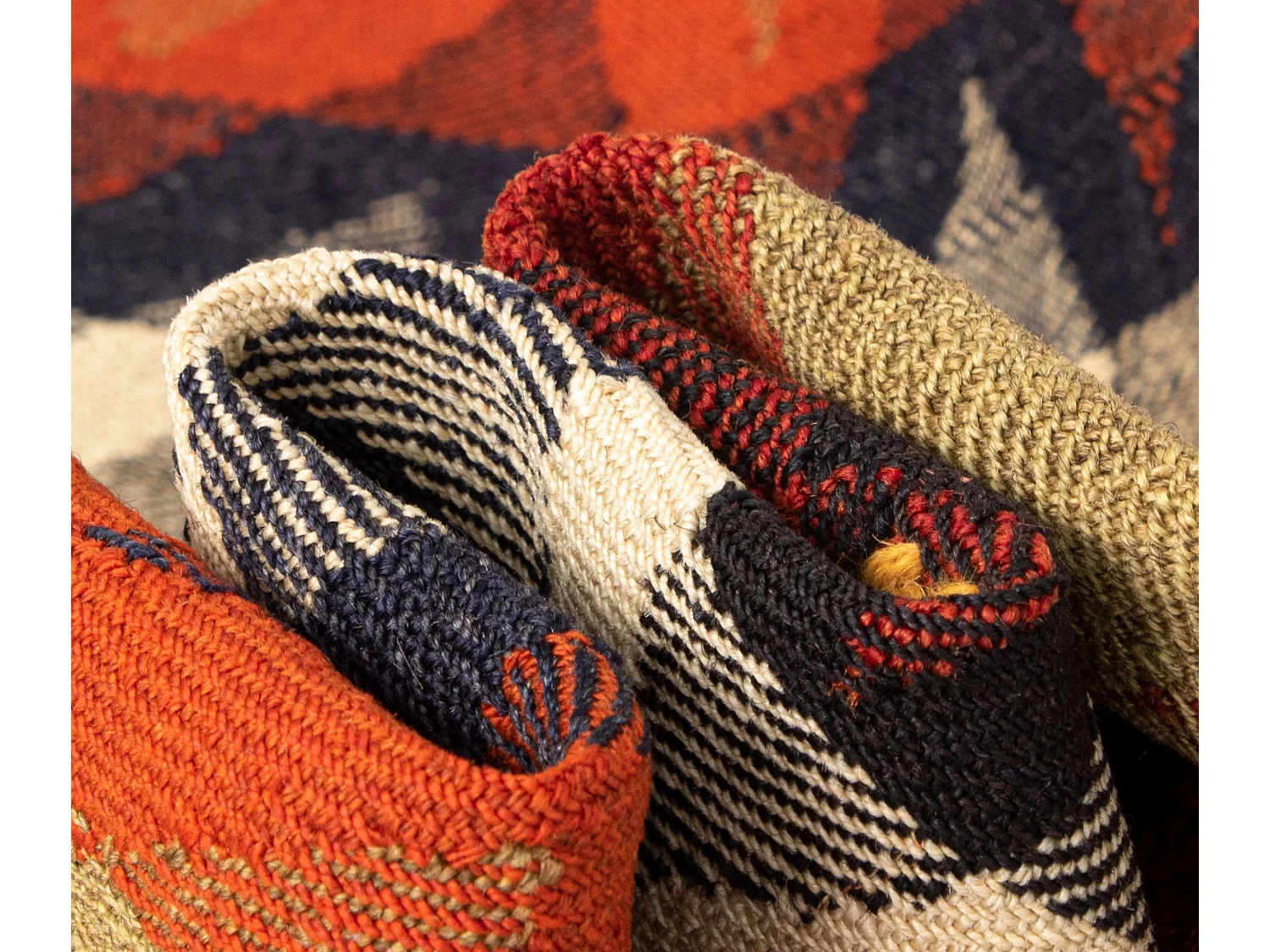 Wollteppich 130x202 Orange Jajim