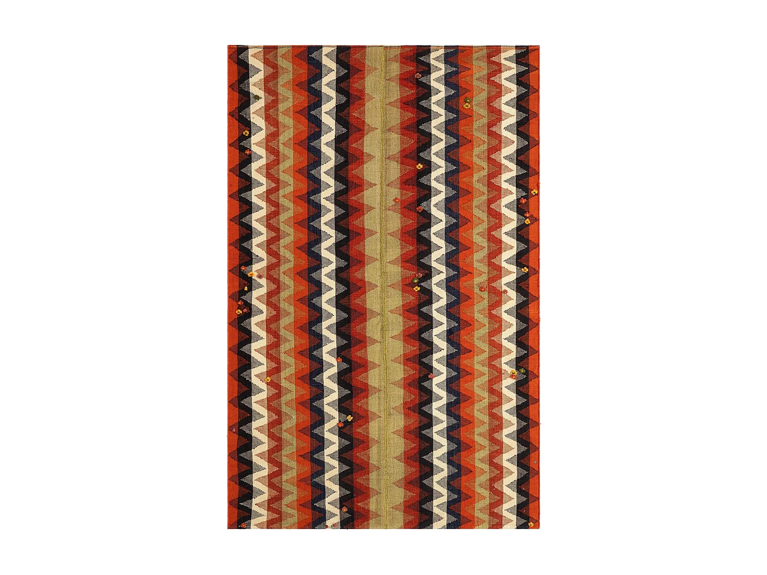 Wollteppich 130x202 Orange Jajim