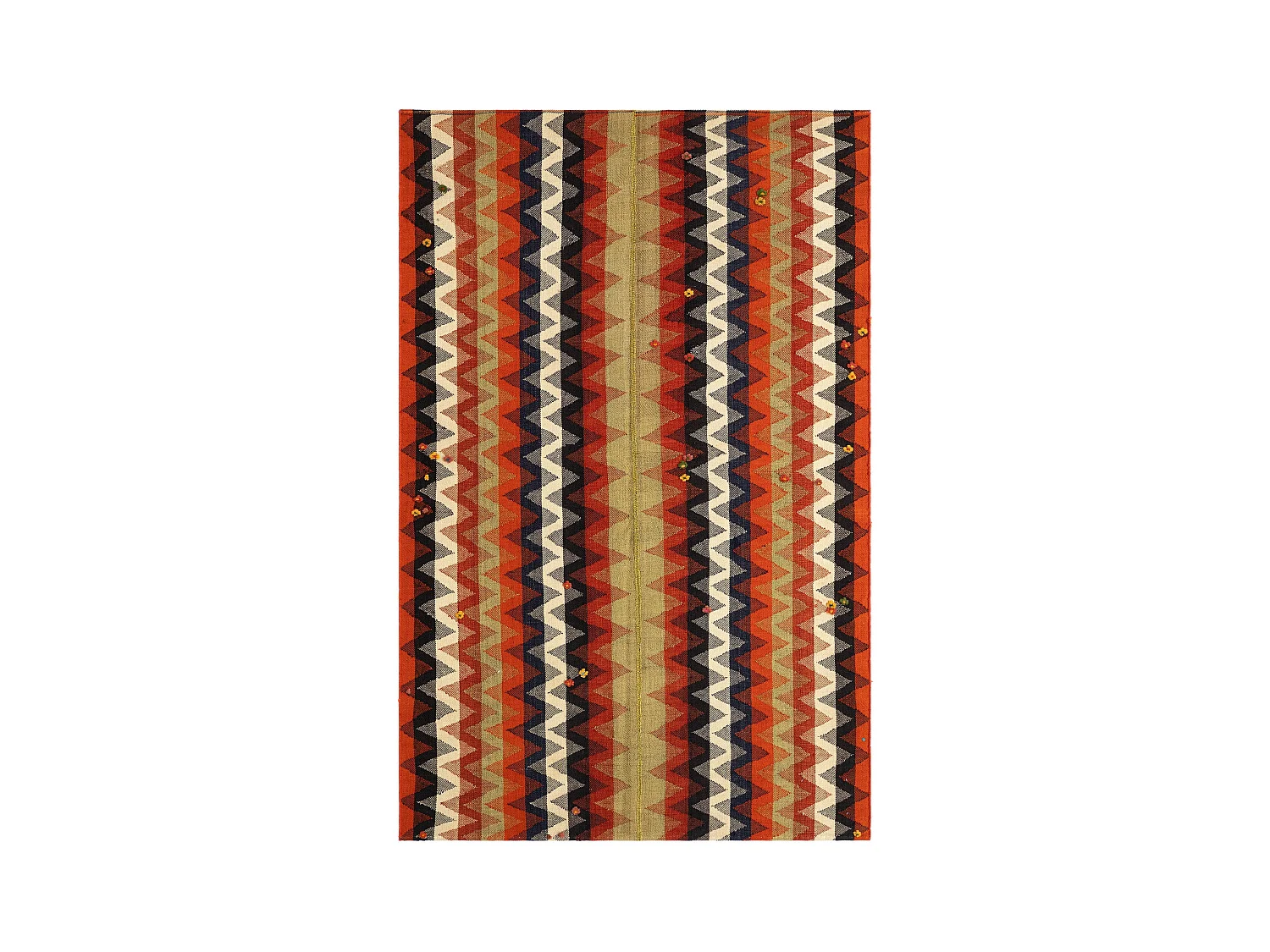 Tapis de laine 130x202 orange Jajim