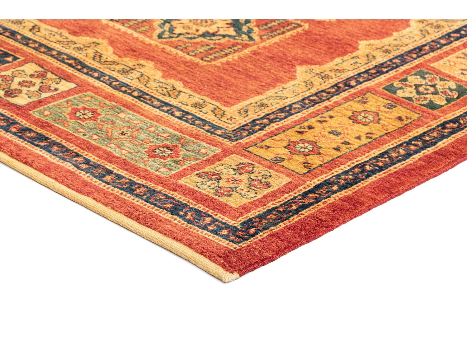 Tapis de laine 112x148 rouge Kashkuli