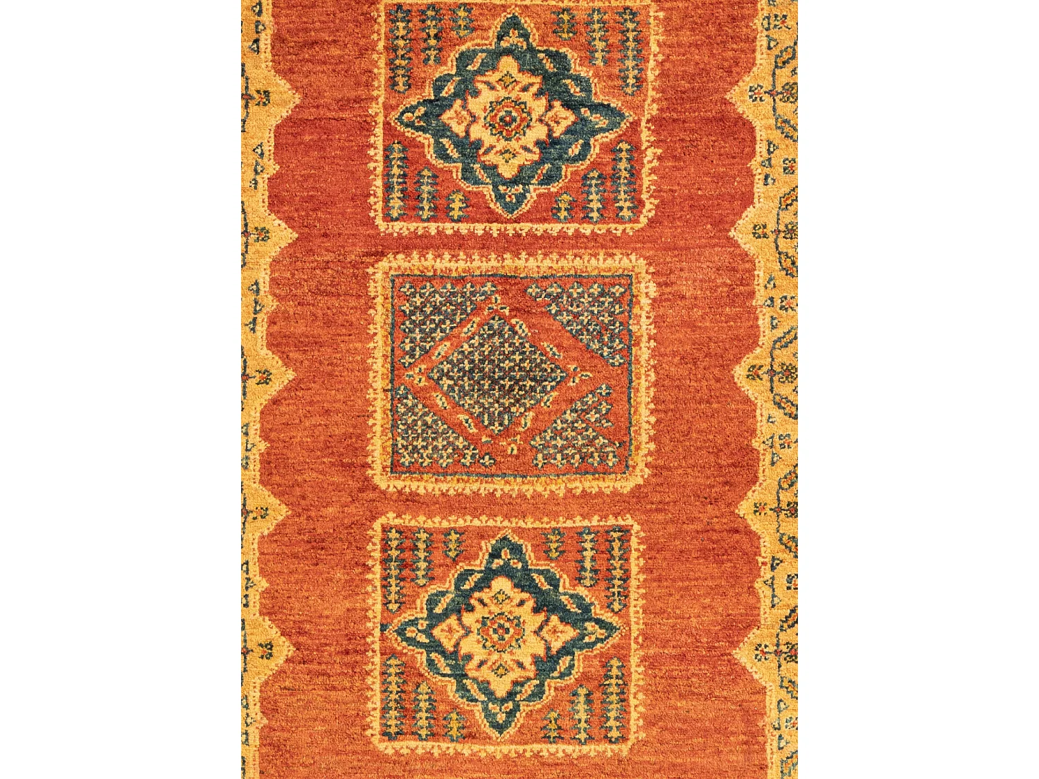 Tapis de laine 112x148 rouge Kashkuli