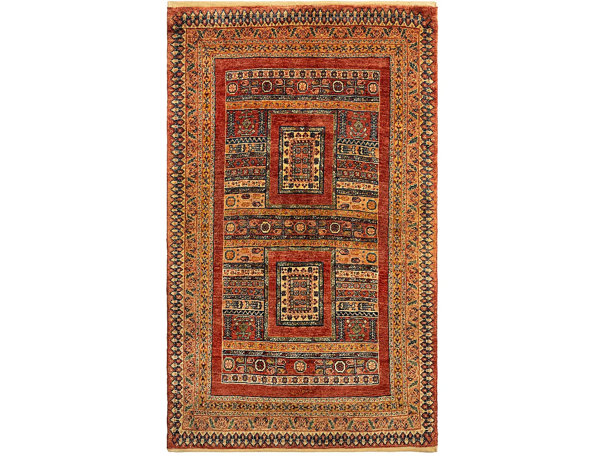 Tapis de laine 102x169 brun Kashkuli