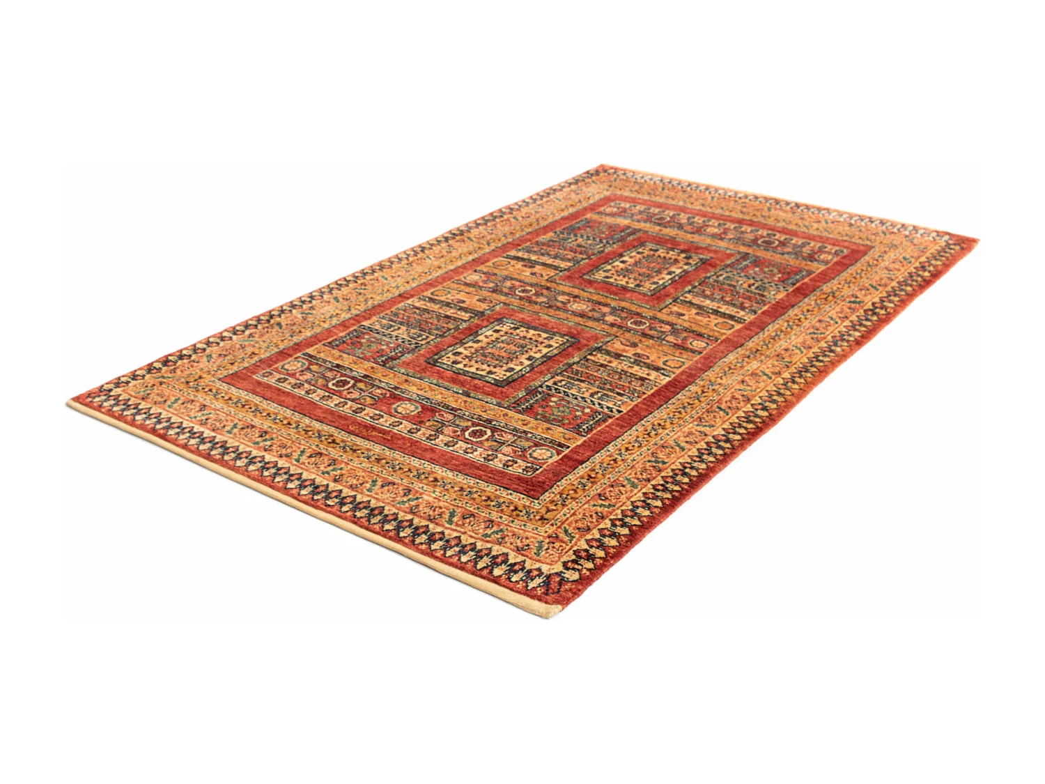 Tapis de laine 102x169 brun Kashkuli