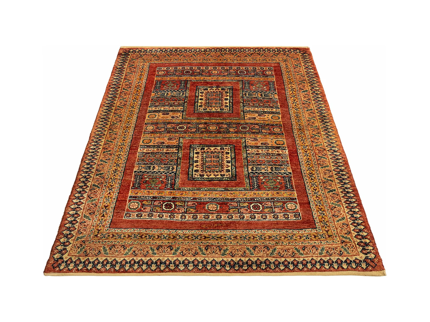Tapis de laine 102x169 brun Kashkuli