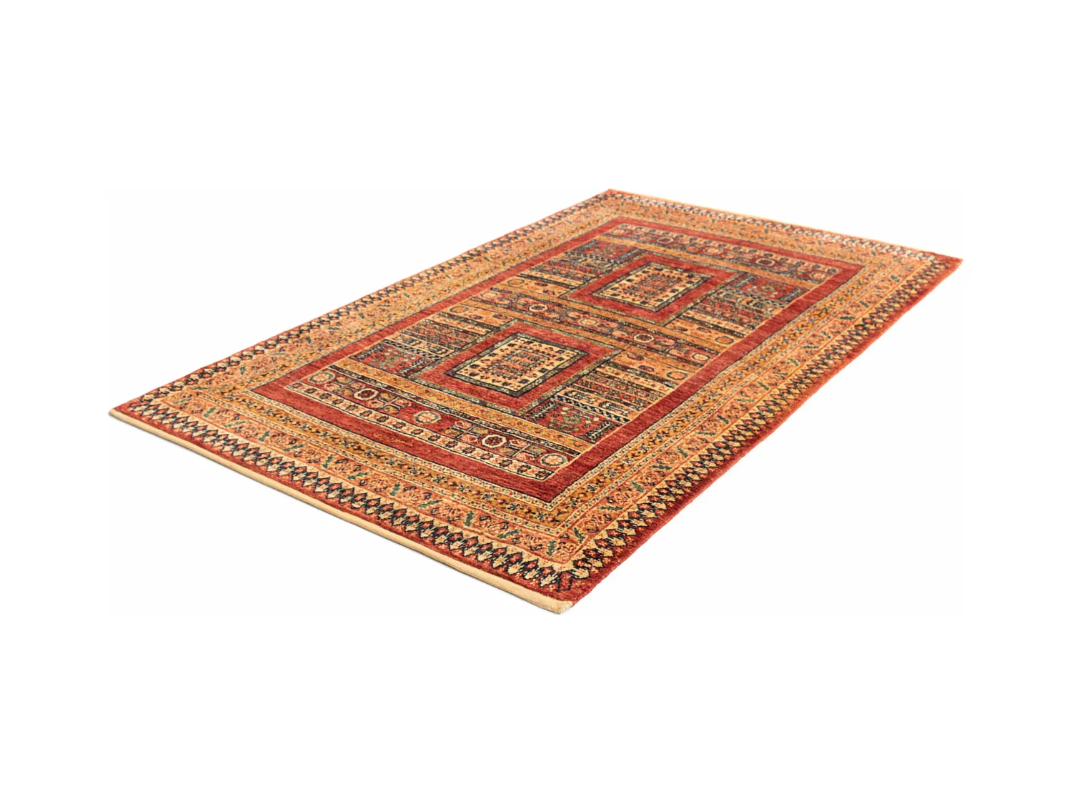 Tapis de laine 102x169 brun Kashkuli